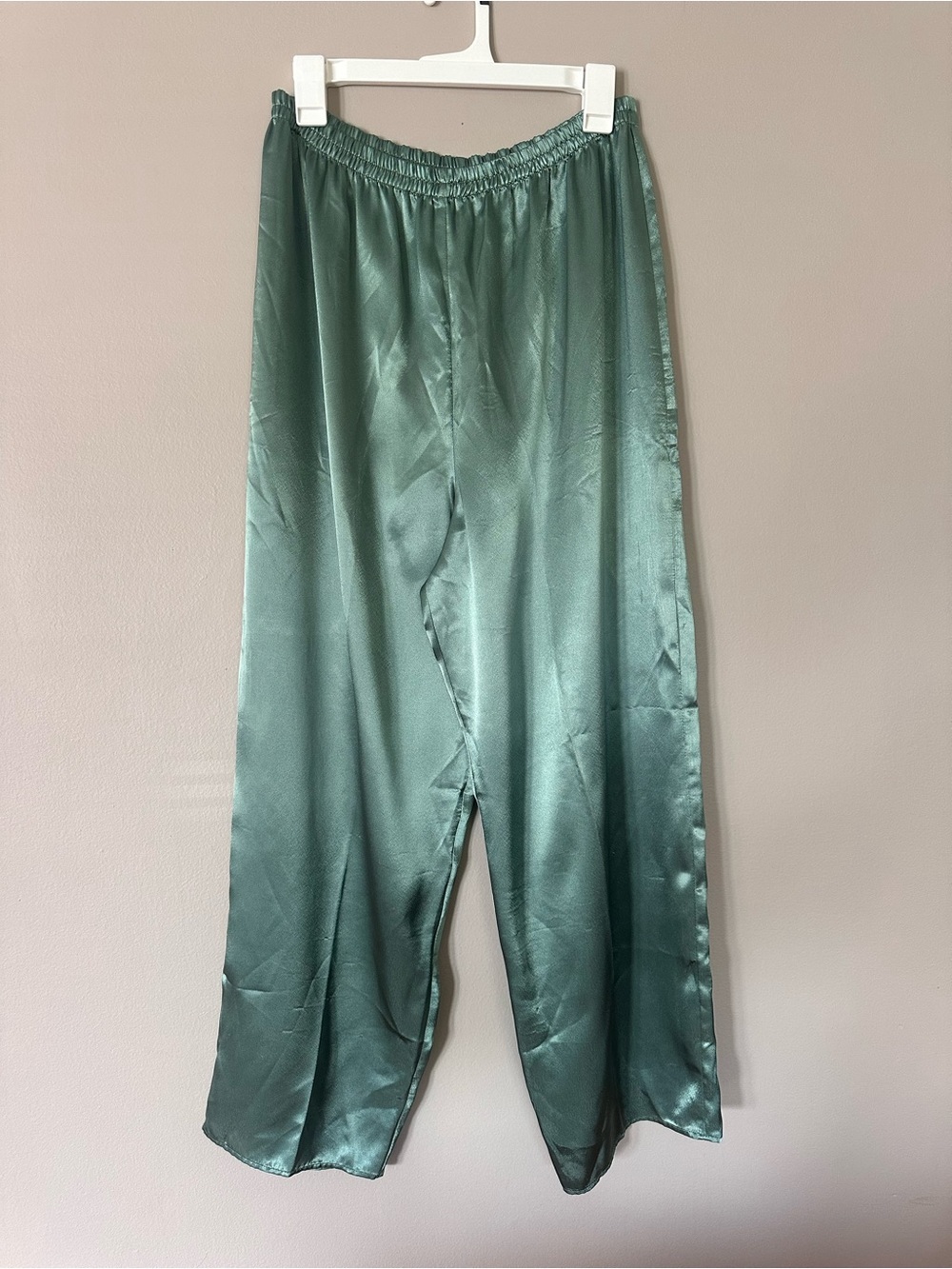 Vintage Gold Label Victoria's Secret Mint Green Satin Lounge Pants